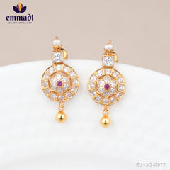Malaikah Stone Red Studs