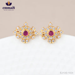 Sastubh Stone Red Studs