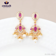 Ashvi Cz Pink Hangings