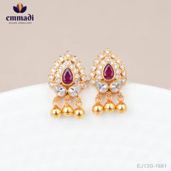 Bhati Stone Pink Studs