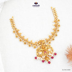 IRYA Stunning Pink CZ Nakshi Necklace