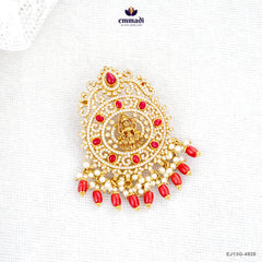 JAGANMATREA Exquisite Orange CZ Nakshi Pendant