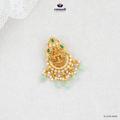 JAGYI Exquisite Nakshi Green Pendant Jewellery