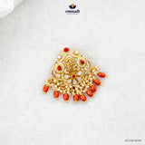 JAYSHRI Exquisite Orange CZ Nakshi Pendant