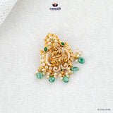 JESNA Elegant Green CZ Nakshi Pendant