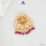 JHARNA Elegant Pink CZ Nakshi Pendant