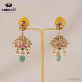 Suhasini Jewels: Antique Indian Handcrafted Gold Plated Silver Earrings