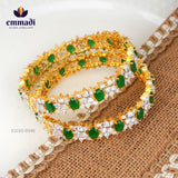 Nalini Stone Green Bangles