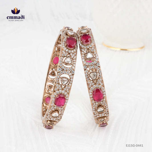 Pushti Victorian Pink Bangles
