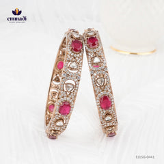 Pushti Victorian Pink Bangles