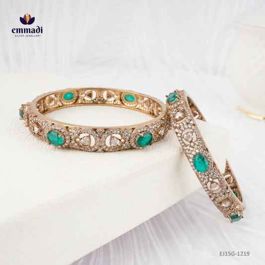 Bidushi Victorian Green Bangles