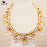Chhavvi Guttapusalu Red Long Necklace