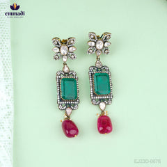Bala Hangings Victorian Green: Handcrafted with Pure Gold Plating 92.5 Silver