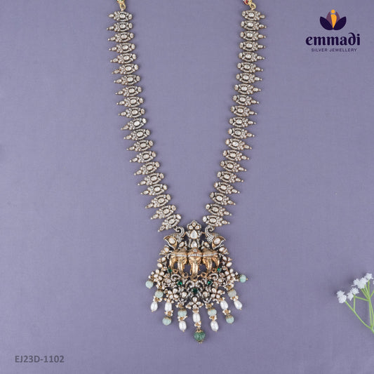 Parvati Victorian Green Long Necklace