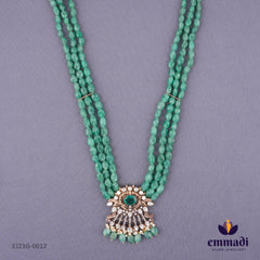 Pramiti Victorian Green Long Necklace
