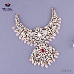 Sanjoli Victorian Pink Necklace