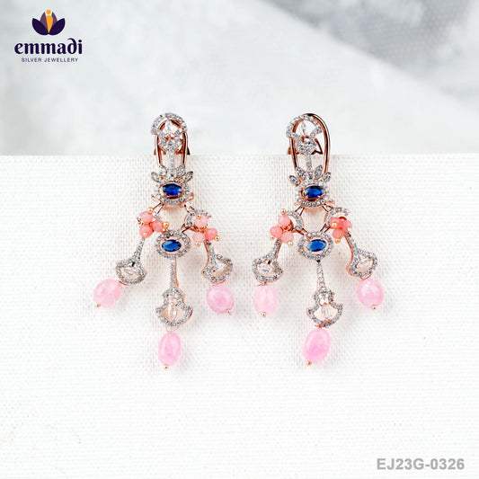 The Royal Rajput Jewels - Two Colour Stones Blue Hangings