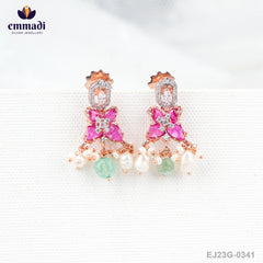 Shubhrangi's Exquisite Red Stone Earrings: A Unique Blend of Tradition and Luxury