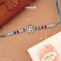 Handcrafted Silver Rakhi for Raksha Bandhan