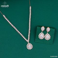 UDAYA Elegant White CZ Necklace