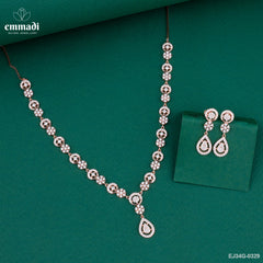 Anvita Silver Necklace with White CZ