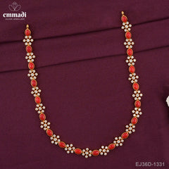 Vrushti Stone Coral Necklace