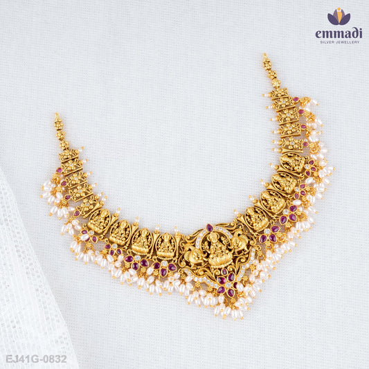 Avisha Exquisite Pink Nakshi Necklace