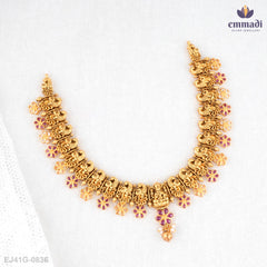 Jahnvi Enchanting Pink Nakshi Necklace