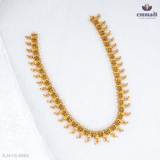 Prabha Enchanting Multi-Colored Nakshi Necklace and Hangings by Rachita Bijoux