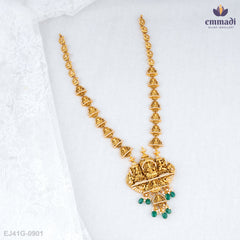 Eshana Elegant Long Necklace with Ishaani Glamour Nakshi Hanging Jewels