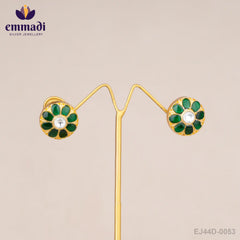 Manjushri Kundan Green Studs
