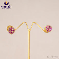 Meenakshi Kundan Pink Studs