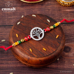 Handcrafted Silver Rakhi for Raksha Bandhan