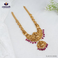 Karunamayi Cz Nakshi White Long Necklace