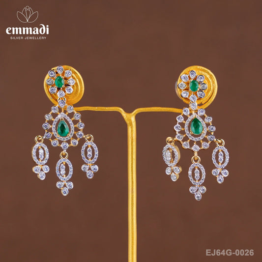 Manomohini Premium Cz Green Hangings