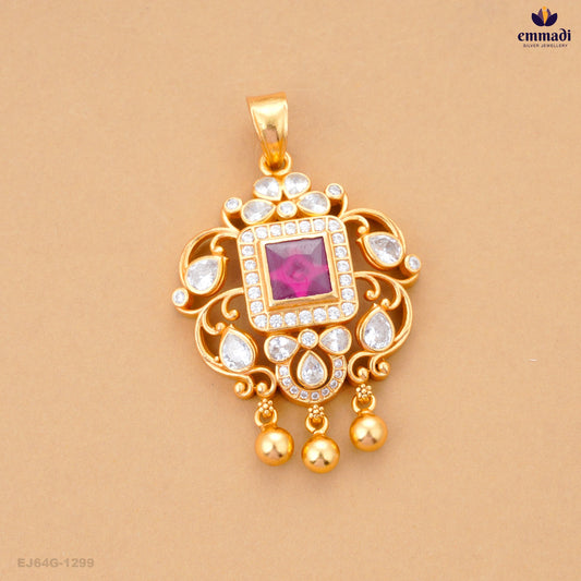 Anusree's Pink Stone Pendant Collection