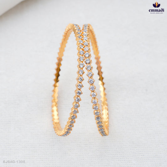 ANYLAH Exquisite White Stone Bangles