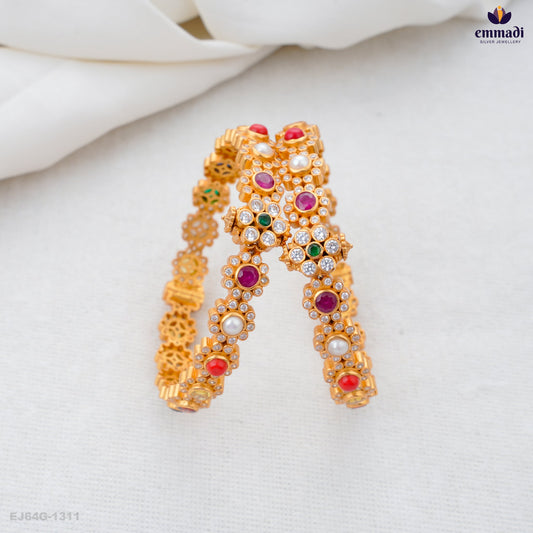 APALA Exquisite Multi-Colored Stone Bangles