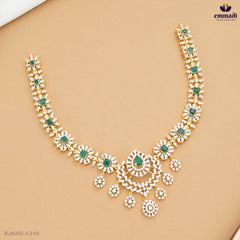 Aranyaka Exquisite Green Premium CZ Necklace