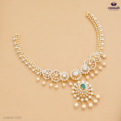 ARCHANAA Exquisite Green CZ Necklace