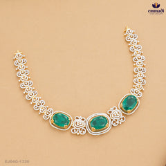 ARIVU Stunning Green CZ Necklace Design