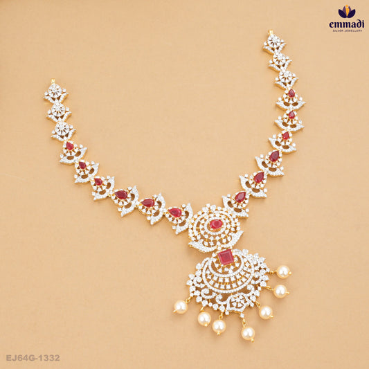 ARSHA Exquisite Red Premium CZ Necklace