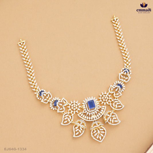 ARSHIA Elegant Blue CZ Necklace Collection