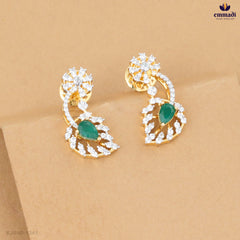 ARULARASY Premium CZ Green Hanging Jewellery