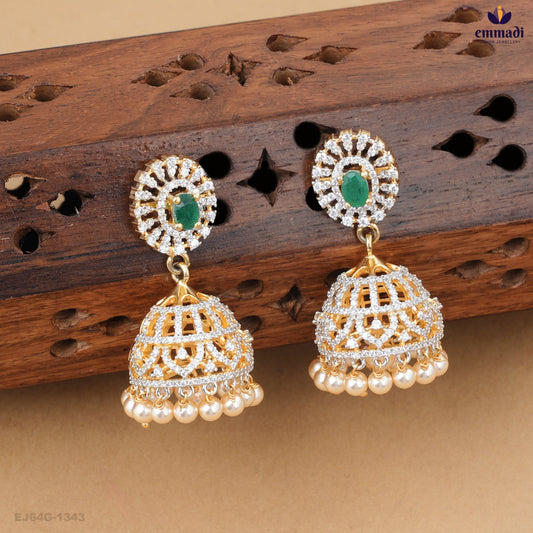 Arulini Exquisite Green CZ Buttalu Jewelry