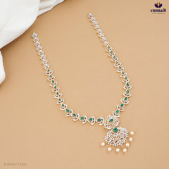 ARUNTHAVI Captivating Long Necklace with Premium CZ