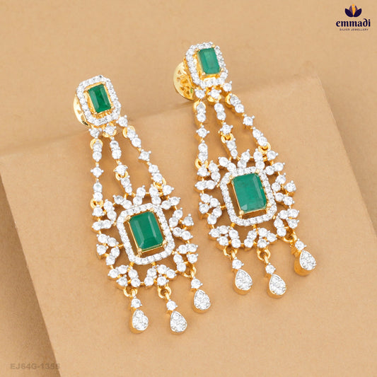 ASAVARI Exquisite Green Premium CZ Hangings