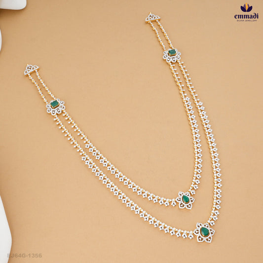 ASEEMA Exquisite Long Necklace in Green