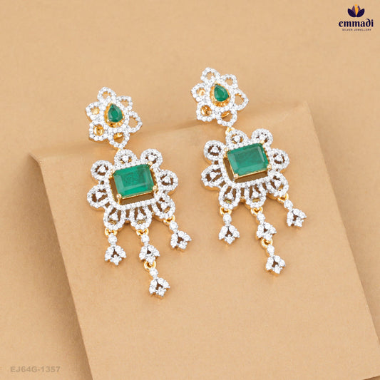 ASHAKIRAN Premium Green CZ Hangings