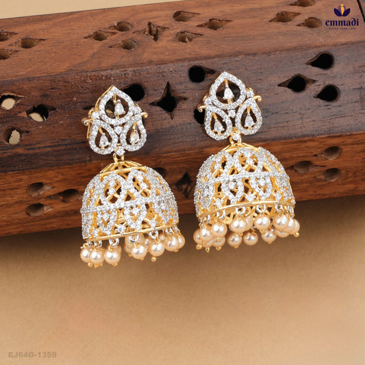 ASHAVARI Premium CZ White Buttalu Jewellery